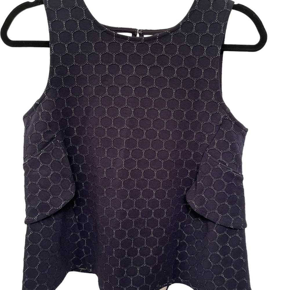 Ann Taylor Navy and White Tank Top